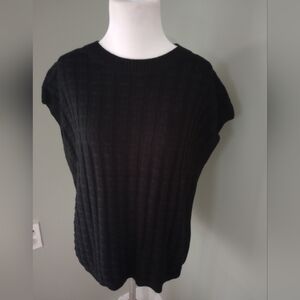 LILLUSORY Women's Black Crew Neck Sweater